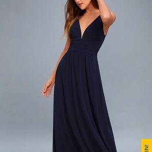 Lulus Leading Role Blue Maxi Dress